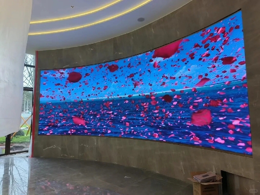 Độ sáng cao HD Thuê mô-đun mềm P2.5 P3 P4 P5 Nội thất cố định LED Phong cách hình trụ Video Wall