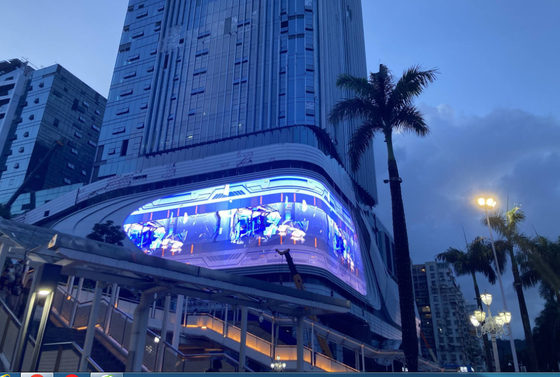 Cho thuê màn hình LED đầy màu sắc bên đường biển kỹ thuật số P10 màn hình đuôi LED