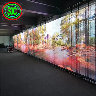 6.2kg Trọng lượng tủ màn hình LED trong suốt với SMD2121 LED loại và phương pháp lái xe