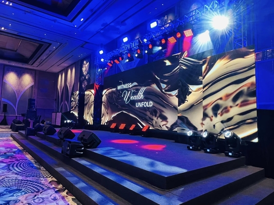 SMD2121 Màn hình cong trong nhà Full Color Steel 960 X 960mm Box RGB LED Rent Screen