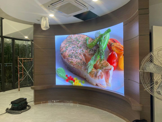 COB p1.25 Quảng cáo màn hình Die-Casting Aluminium Cabinet Indoor Full Color LED Display góc nhìn rộng 2-3 năm bảo hành