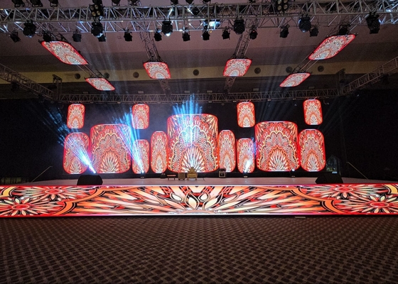 Thuê trong nhà P1.923 Led Display Rgb Led Billboard 246x246mm Kích thước mô-đun