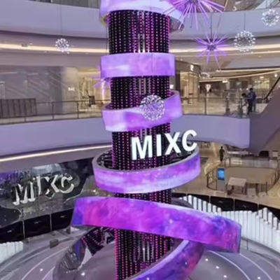P8 Bên ngoài Kiểm soát nước gắn tường cong Video quảng cáo linh hoạt màn hình hiển thị LED