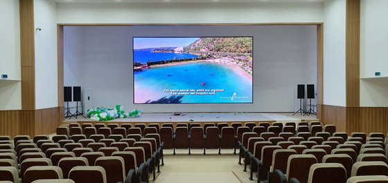 Màn hình LED đầy màu trong nhà P4 Tỷ lệ làm mới cao Kết nối liền mạch Cấu trúc nhôm không ồn 16Bit Bức tường video quy mô màu xám