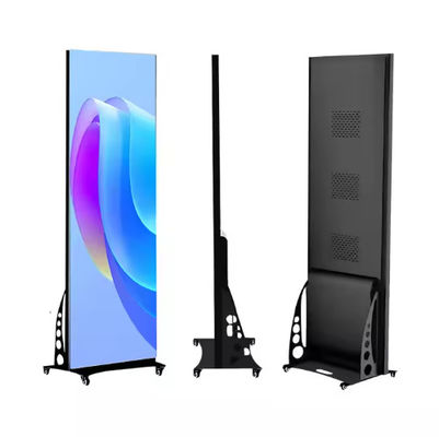 Giá tốt Bức tường video LED di động P1.25 P1.5 P1.86 P2 P2.5 Với bánh Poster quảng cáo LED Indoor Led Poster Screen Led Digital Display trực tuyến