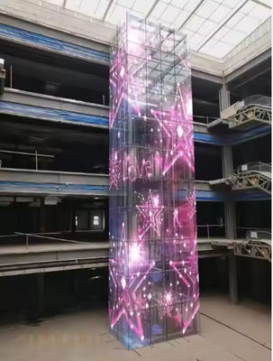 P3.91-7.82mm Màn hình LED trong suốt cho tường rèm thủy tinh