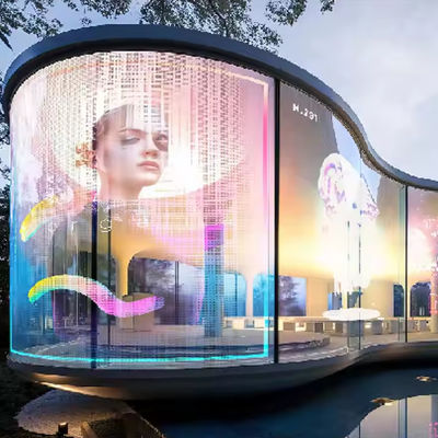 Mức độ nhẹ 0.2KG / PC Màn hình LED trong suốt với SMD2121 Led Type và hiệu suất G7.82-7.82