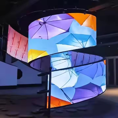 Bên ngoài 360 độ Đàn chiếu LED trụ Cột Curve màn hình quảng cáo bảng quảng cáo