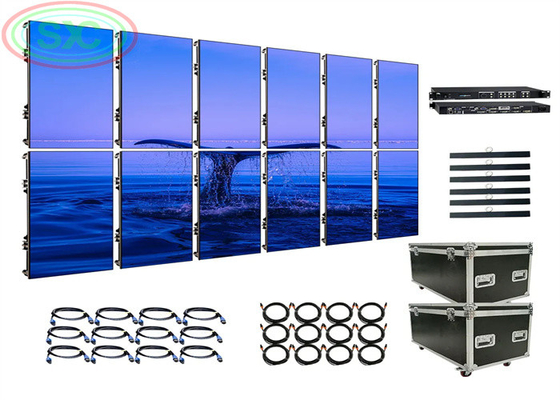 Hệ thống tường video LED hoàn chỉnh P3.91 Màn hình LED 500mmx500mm Bức nền sân khấu Màn hình LED trong nhà