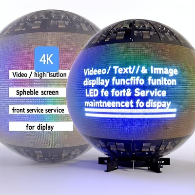 Chức năng hiển thị Video/Văn bản/Hình ảnh Màn hình hình cầu LED Bảo trì dịch vụ phía trước cho Màn hình