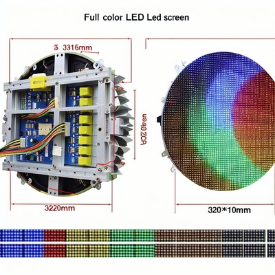 Màn hình LED hình cầu điện áp DC5V với kích thước module 320*160mm và Chip LED Epistar