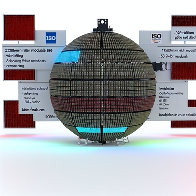 320 * 160mm Kích thước mô-đun Globe màn hình LED với chứng nhận ISO