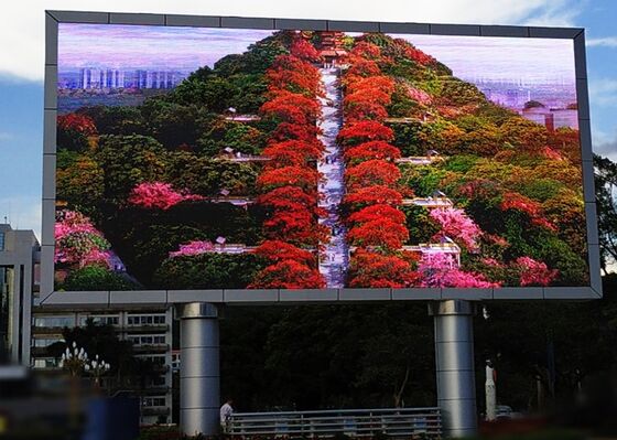 Không thấm nước Lớn dẫn Billboard P6 cố định khung đường phố quảng cáo màn hình tường