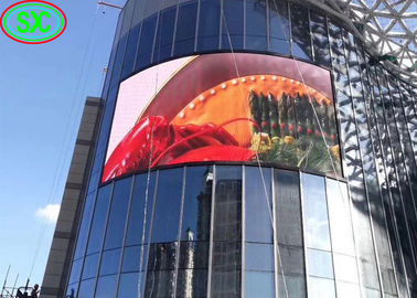 6500cd Độ sáng Quảng cáo ngoài trời Màn hình LED Curved Video Wall P10 màn hình LED quảng cáo ngoài trời