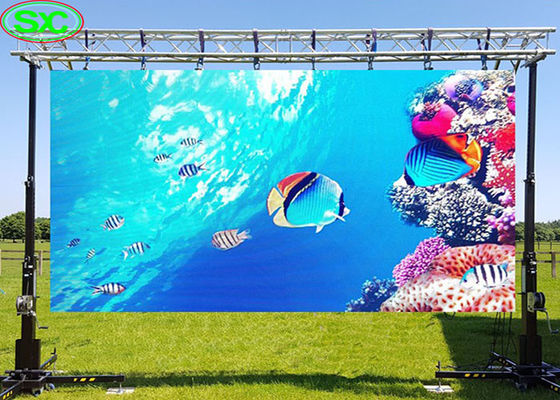 Màn hình hiển thị Led cho thuê ngoài trời P5 cho sân khấu hòa nhạc Nền lớn với tủ nhôm đúc