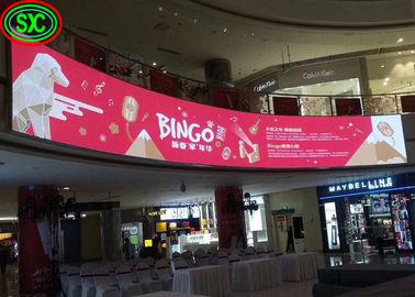 Full Color Led Indoor Curved Screen Quảng cáo Curved Video Wall Dẻo