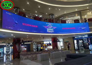 Full Color Led Indoor Curved Screen Quảng cáo Curved Video Wall Dẻo