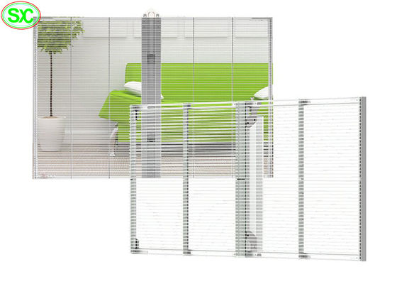 Bảng LED trong suốt độ sáng cao, Bảng hiệu đầy màu sắc SMD2121 màn hình LED trong suốt