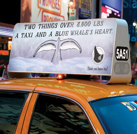 Màn hình biển LED chống nước, màn hình mái xe taxi ngoài trời đầy màu sắc