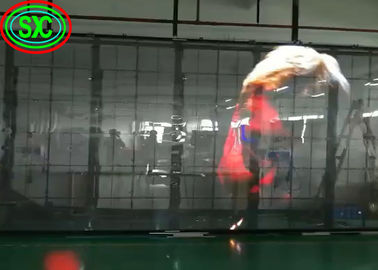 Trọng lượng nhẹ Màn hình Led Video Transparent Wall Mesh Billboard Glass Display chống nước Màn hình video led minh bạch
