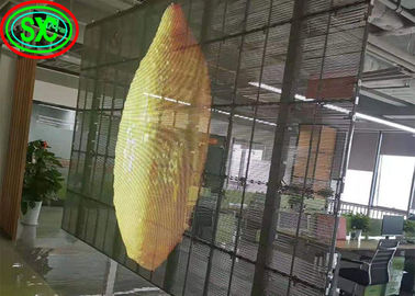 Trọng lượng nhẹ Màn hình Led Video Transparent Wall Mesh Billboard Glass Display chống nước Màn hình video led minh bạch