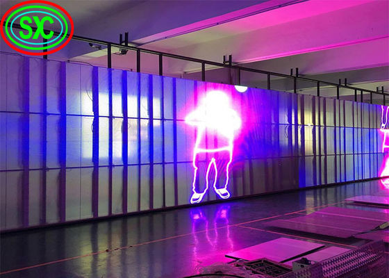 Full Color HD linh hoạt 4000cd/sqm Transparent Led Panel màn hình LED trong suốt