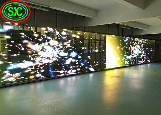 Full Color HD linh hoạt 4000cd/sqm Transparent Led Panel màn hình LED trong suốt