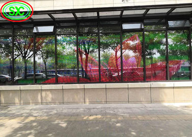 Màn hình LED trong nhà trong suốt P3.9-7.8 Full Color SMD Curved Led Video Wall Glass For Showcase