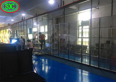 Trung tâm mua sắm ngoài trời đầy màu sắc chống nước P3.91-7.82 Màng màn hình LED trong suốt