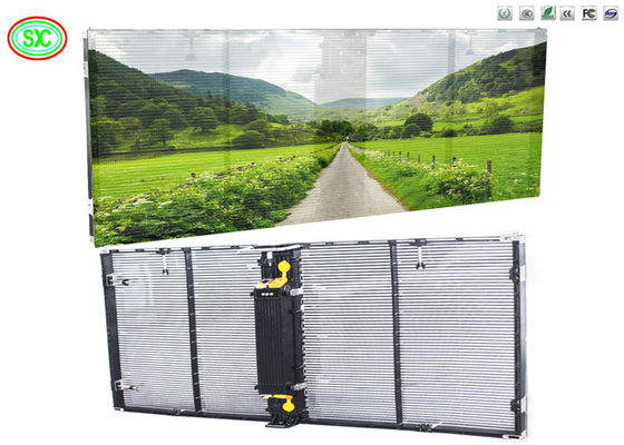 Trung tâm mua sắm Thời trang đầy màu sắc P3.91-7.82 Màn hình LED trong suốt Tường rèm kính