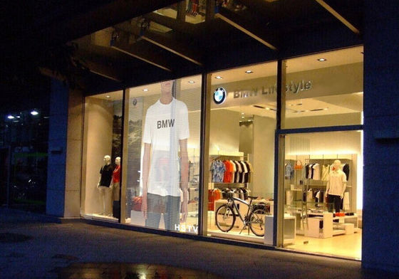 P3.91-7.82 Màn hình LED trong suốt 5000cd/m2 Màu sắc đầy đủ