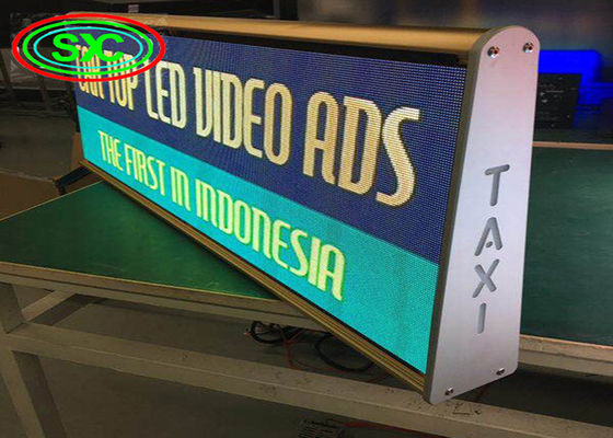 Màn hình biển LED chống nước, màn hình mái xe taxi ngoài trời đầy màu sắc