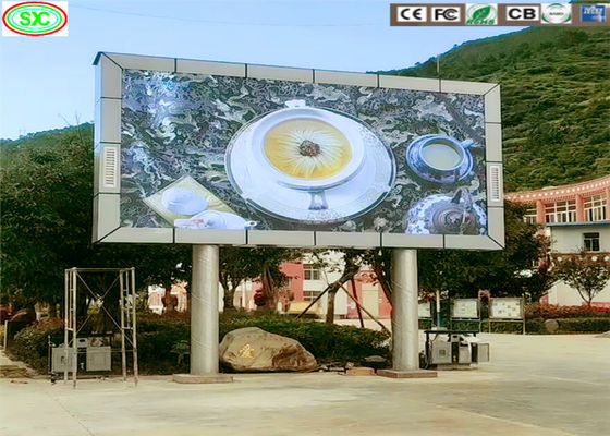SMD 3535 P10 Bên ngoài màn hình LED chống thấm đầy màu sắc Billboard Super Clear Vision