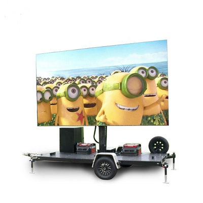 P6 Full Color Van ngoài trời xe tải di động quảng cáo LED hiển thị LED trailer video panel