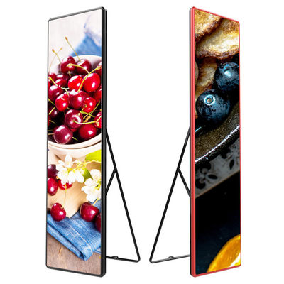 Nội thất đầy màu sắc P2.5 độ dày cao 2500cd / m2 Lớp sàn đứng LED màn hình poster