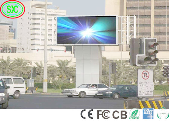 Độ sáng cao ngoài trời Chống thấm nước đầy đủ màu P10 ngoài trời RGB tam giác phải tủ màn hình hiển thị video tường với CE CB