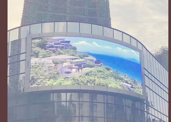 P8 Bên ngoài Kiểm soát nước gắn tường cong Video quảng cáo linh hoạt màn hình hiển thị LED