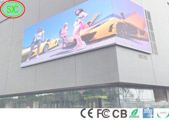 Màn hình LED đủ màu ngoài trời Màn hình lớn P10 Chống thấm nước Độ sáng cao hơn Màn hình LED video tường 7200cd LED