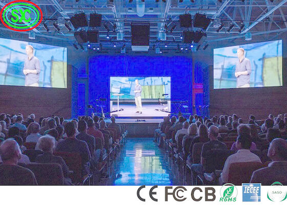 IP34 Stage Concert Backstage P3.9 Led Video Panel Bức tường góc nhìn rộng màn hình LED sân khấu