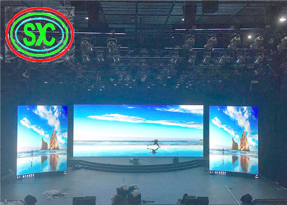 Thiết lập sân khấu nội thất Full Color HD 4K P3 Cho thuê màn hình LED mật độ pixel 62500/m2