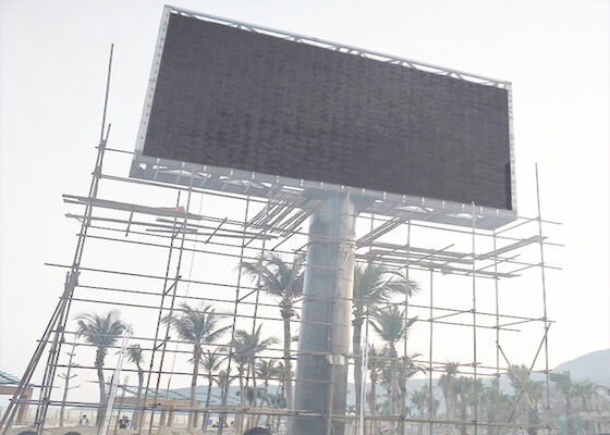 Quảng cáo đường cao tốc sân vận động Độ sáng cao ngoài trời màu đầy đủ P10 LED Video Wall Panel With Column