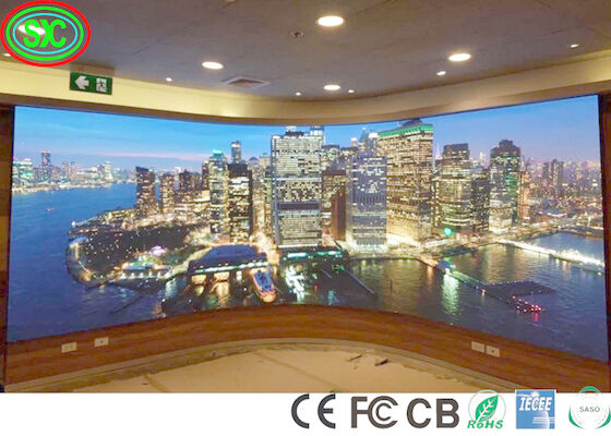 P3.91 Màn hình LED sân khấu cong trong nhà Kết nối liền mạch trong màn hình LED video Sẵn sàng giao hàng
