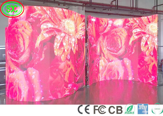 Indoor 1100cd/M2 P3.91 Curved Stage LED Screen 240W/M2 màn hình nền sân khấu dẫn
