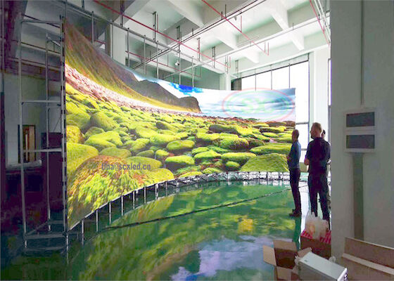 Tỷ lệ làm mới cao hơn màn hình LED sân khấu đầy màu trong nhà cho hội nghị Trad Show Exhibit