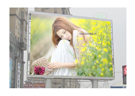 SMD IP65 Bên ngoài màn hình hiển thị LED đầy màu sắc P10 Building Advertising LED Billboard