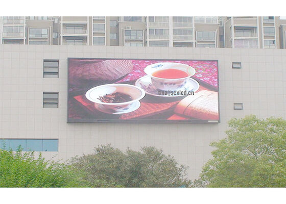 SMD IP65 Bên ngoài màn hình hiển thị LED đầy màu sắc P10 Building Advertising LED Billboard