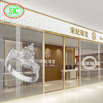 Màn hình truyền hình LED trong suốt thương mại 1R1G1B 1000mmx1000mm Kích thước vỏ
