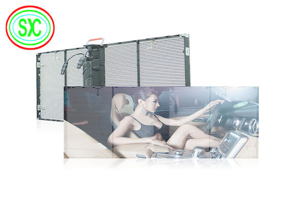 HD Full Color Video quảng cáo màn hình LED G3.91-7.82 cửa sổ trong nhà kính hiển thị LED trong suốt