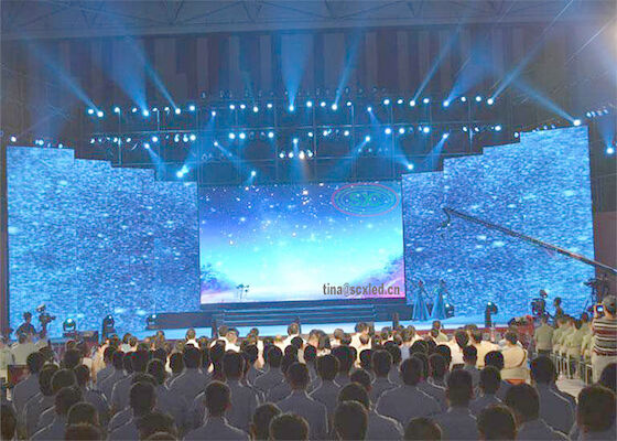 Nội thất P2.5 Cho thuê HD màn hình LED đầy màu sắc Bức ảnh sân khấu nền màn hình LED màn hình lớn