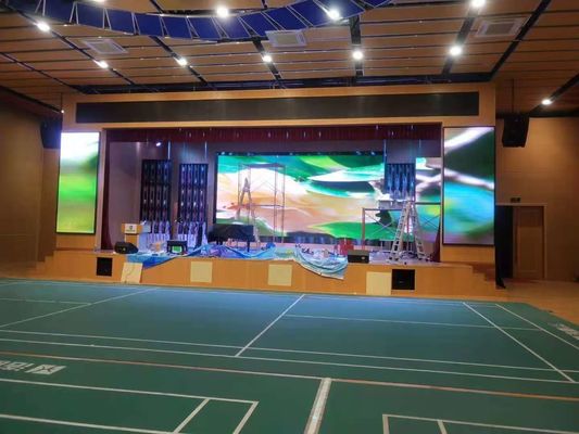 Màn hình quảng cáo nội thất màn hình hiển thị video LED đầy màu sắc 3.91mm Pixel Cho thuê hoặc cố định
